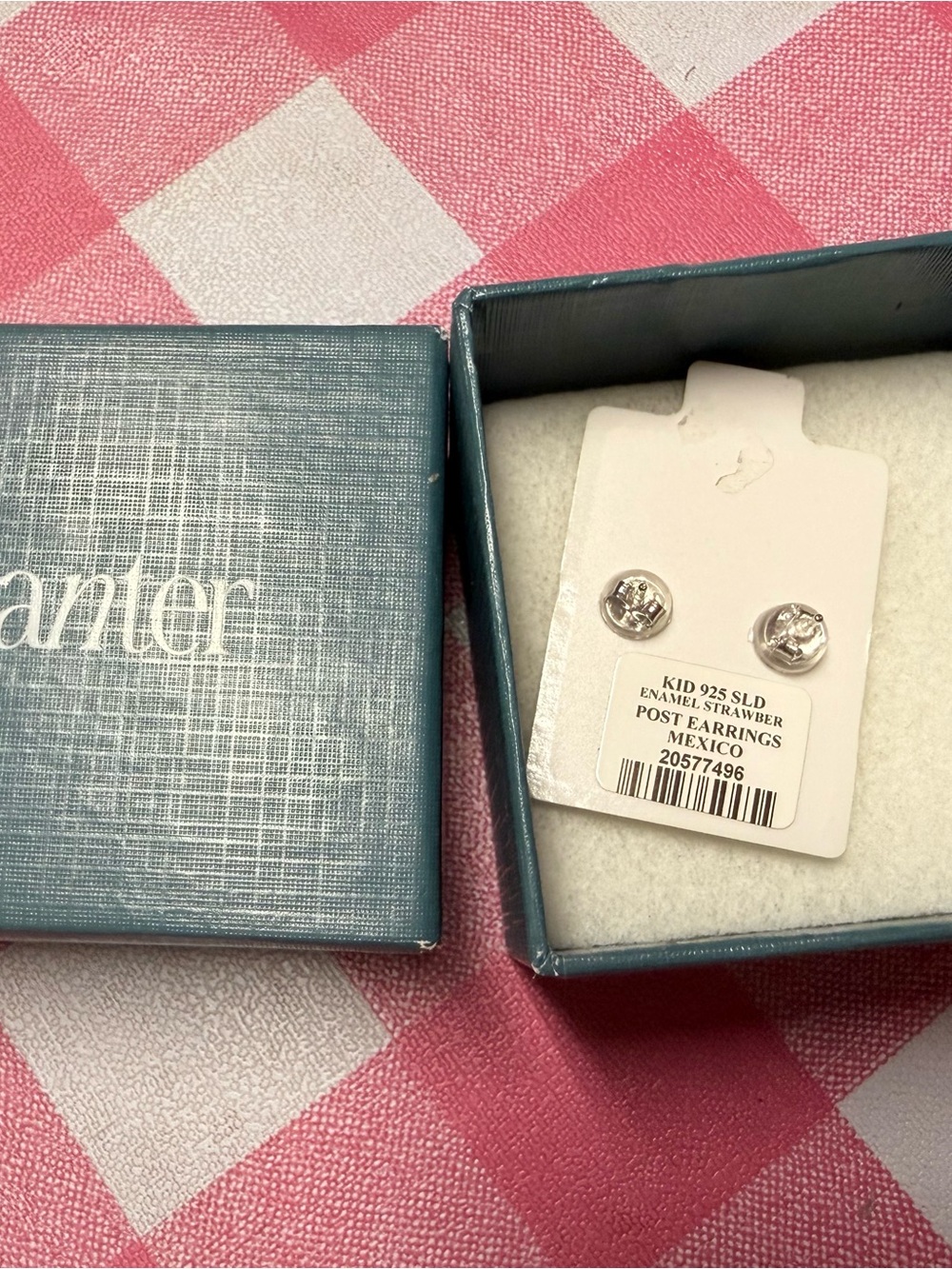 Strawberry Stud Earrings Kids | 925 Sterling Silver - Picture 3 of 5